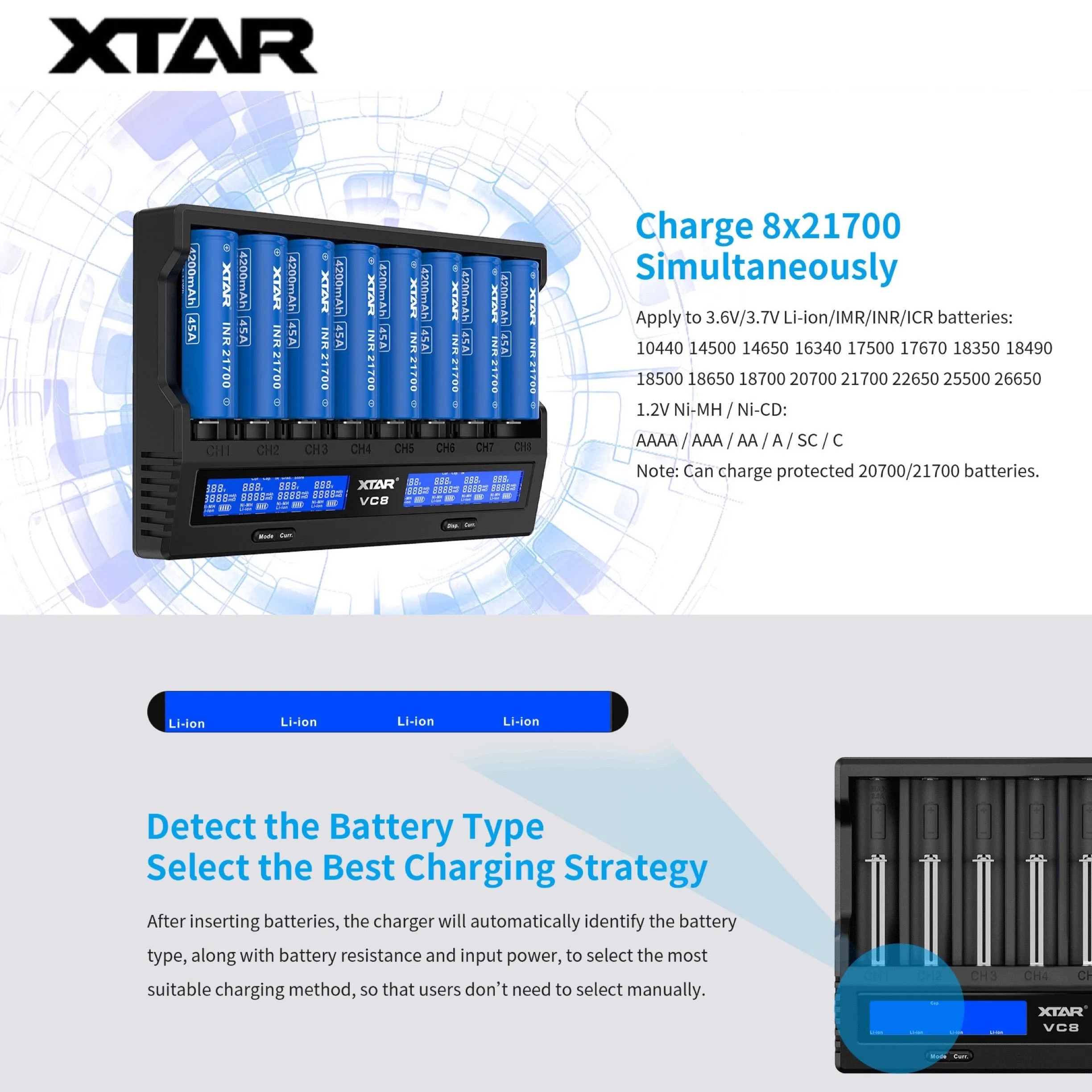 XTAR VC8   18W Wall Adapter QC3.0
