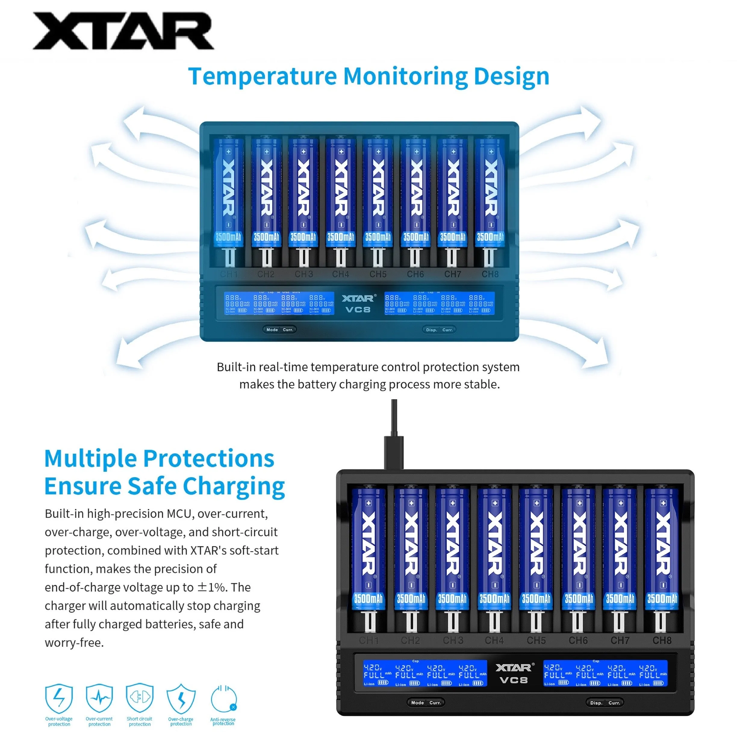 XTAR VC8   18W Wall Adapter QC3.0