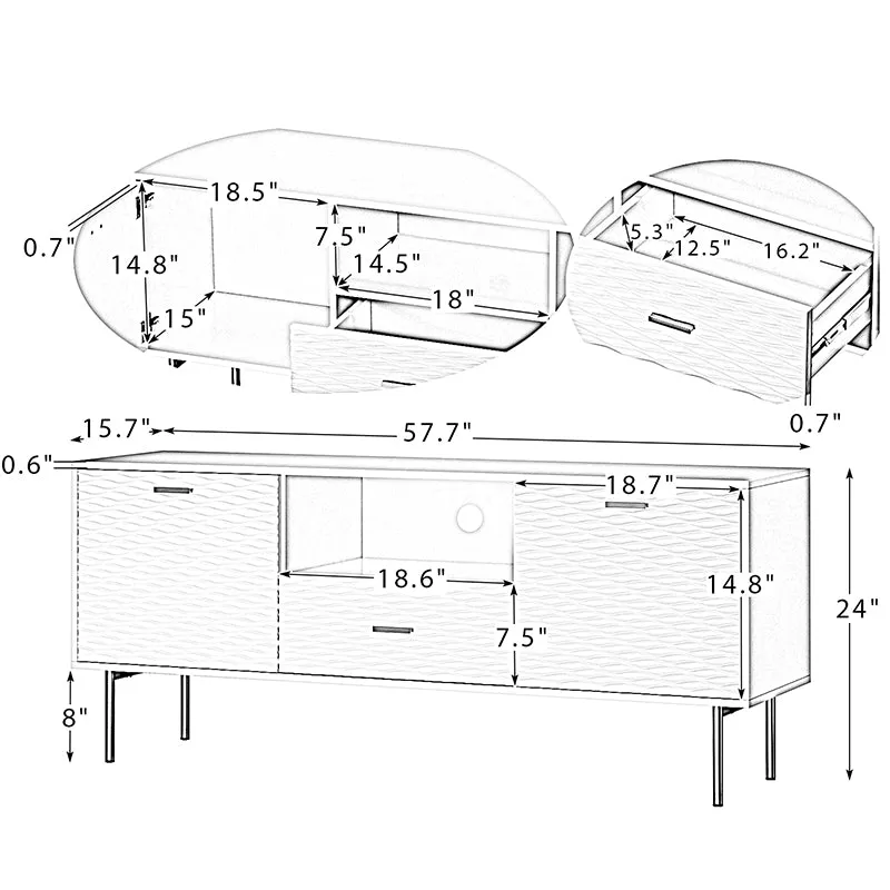 Yves TV Stand for TVs up to 65"