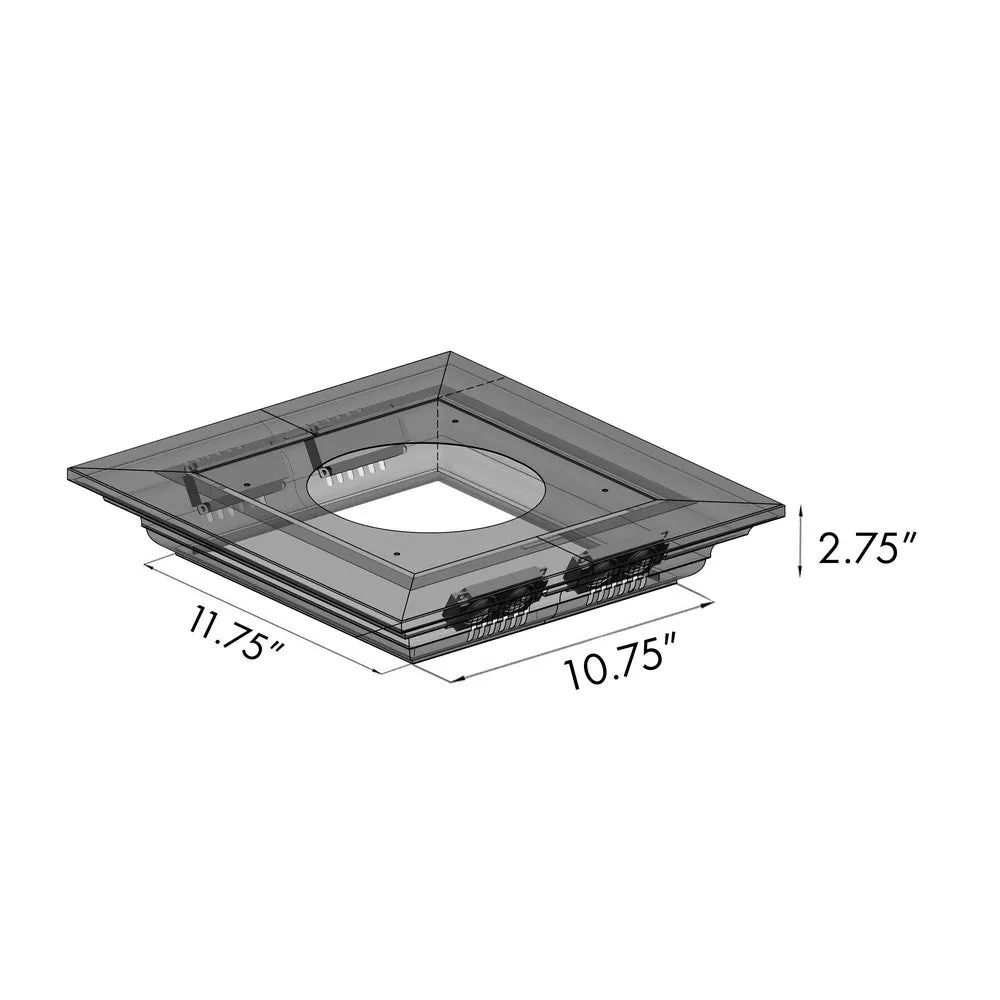 ZLINE Island Mount Range Hood in Stainless Steel with Built-in CrownSound Bluetooth Speakers (GL9iCRN-BT)