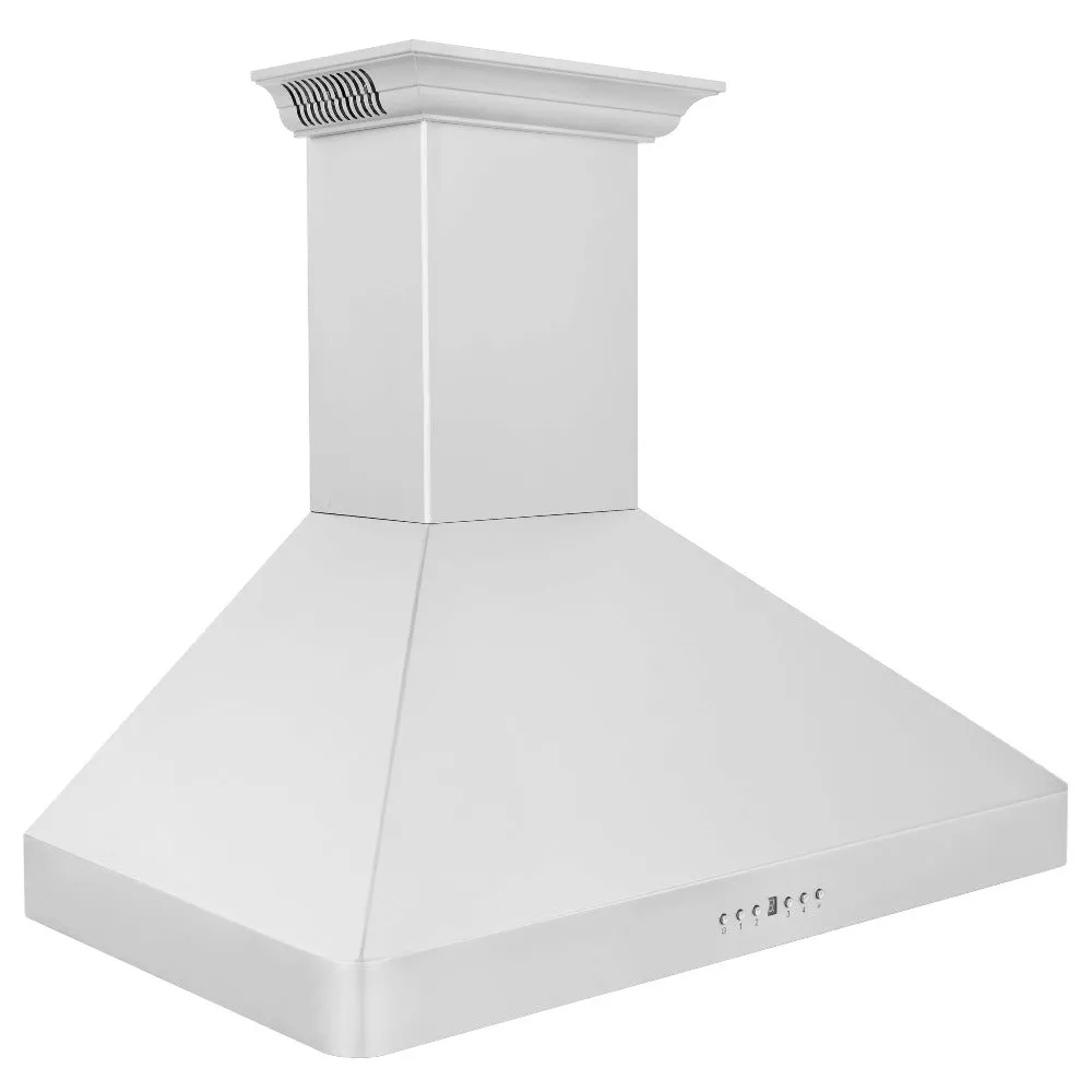 ZLINE Wall Mount Range Hood in Stainless Steel with Built-in CrownSound Bluetooth Speakers (KF2CRN-BT)